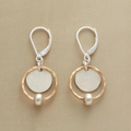 Chic Gold and Silver Pearl Earrings