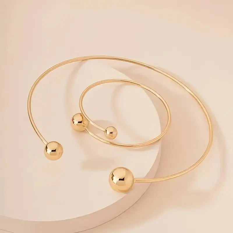 Minimalist Collar & Cuff Bracelet Set