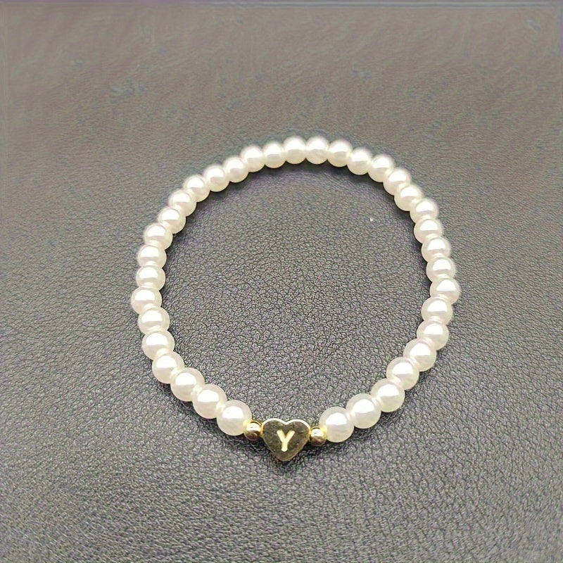 Chic A-Z Heart Initial Bracelet