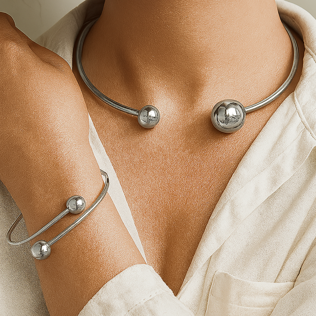 Minimalist Collar & Cuff Bracelet Set