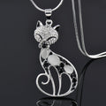 Cats of Love Necklace in Sterling Silver