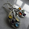 Multicoloured Stone Vintage Earrings