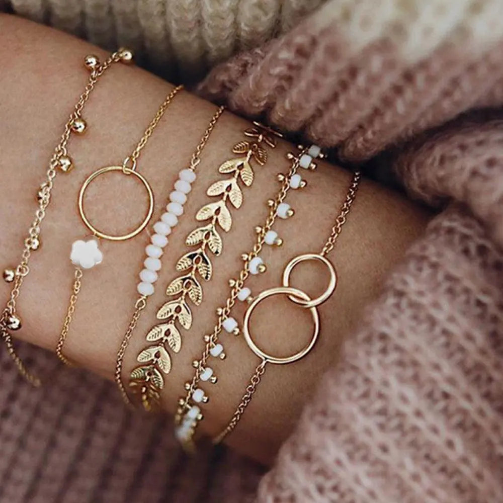 Charming Gold Boho Bracelet Set