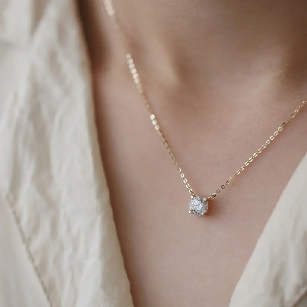 Gold Plated Zircon Necklace