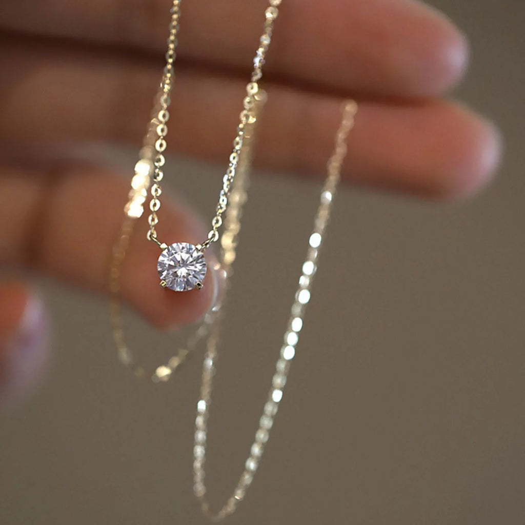 Gold Plated Zircon Necklace