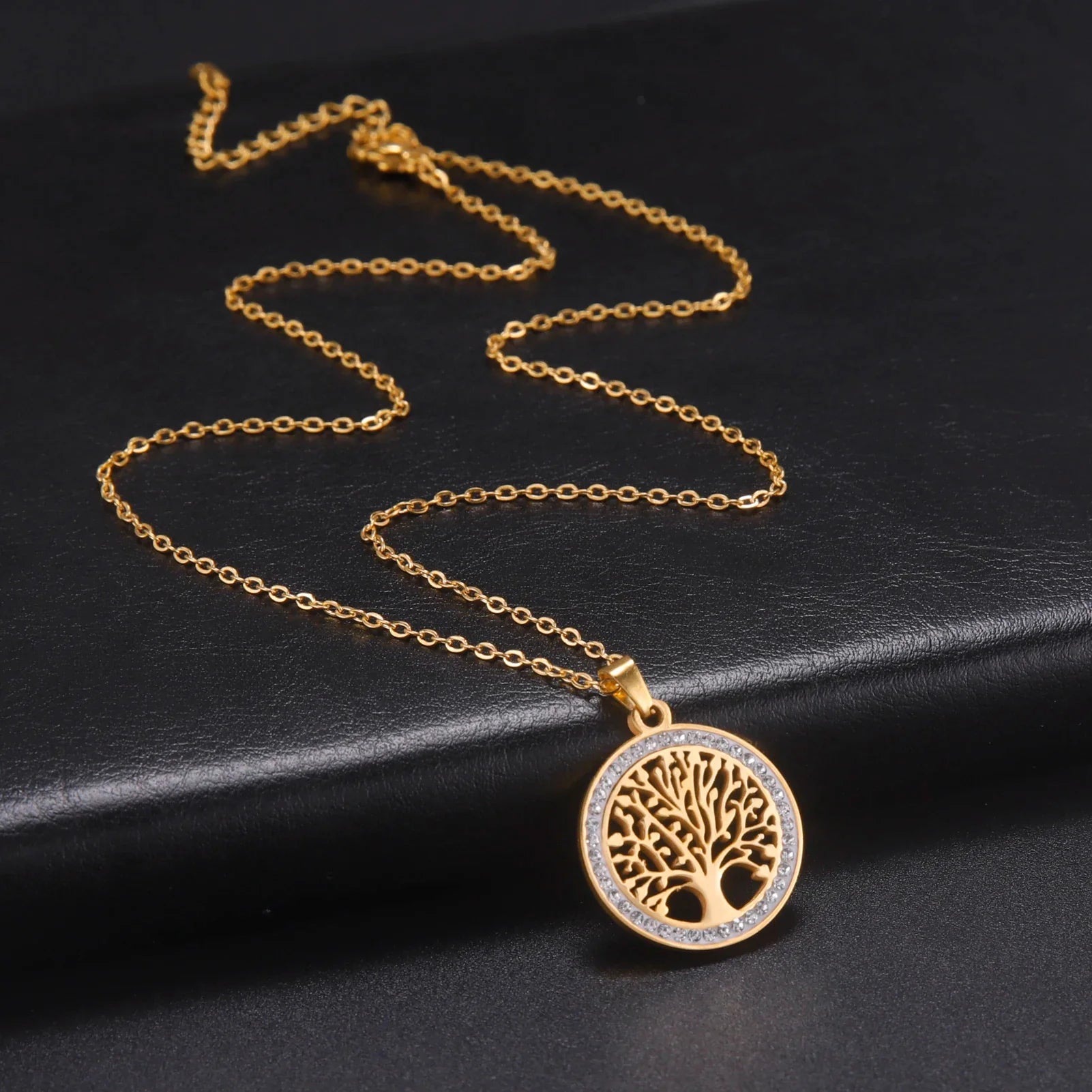 Golden Harmony Tree of Life Necklace