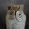 Vintage Spiral Silver Earrings