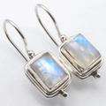 Chic Square Moonstone Earrings