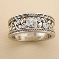 Luxury Silver Ring with Zirconia Stones